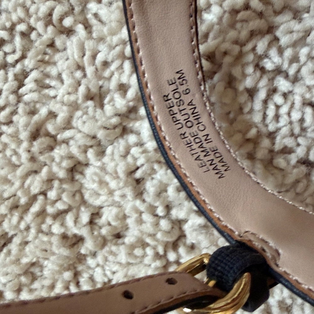 Talbots dark Navy Woven Espadrille Ankle-Strap Sandals -NEW - Picture 3 of 5